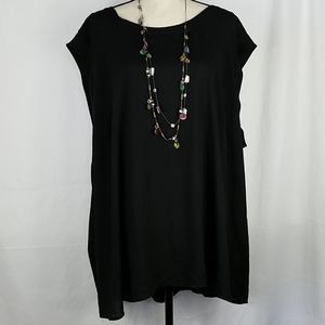 Sheer black short sleeve shirt size 2X